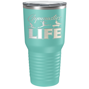 Gymnastics LIFE Silhouettes Laser Engraved on Stainless Steel Gymnastics Tumbler