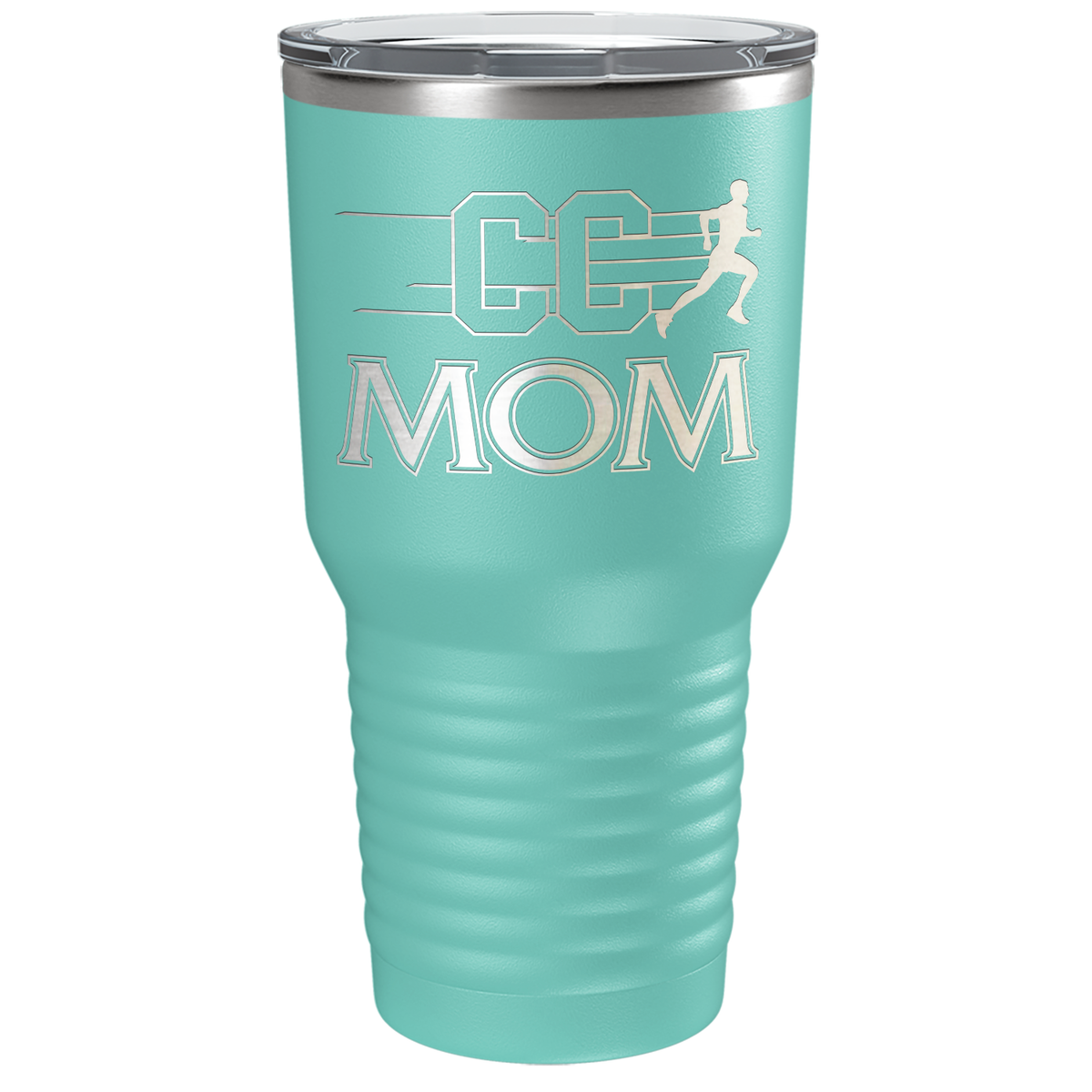 Cross Country Mom Laser Engraved on Stainless Steel Cross Country Tumbler