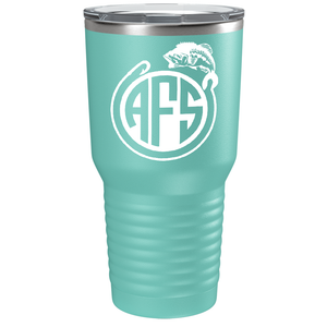 Monogram Fishing on Stainless Steel Fishing Tumbler