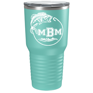 Fishing Monogram on Stainless Steel Fishing Tumbler