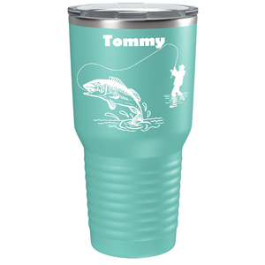 Personalized Fishing on Stainless Steel Fishing Tumbler