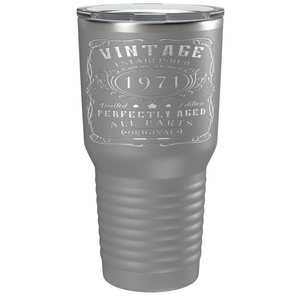 1971 Vintage Perfectly Aged 50th on Stainless Steel Tumbler