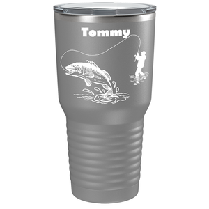 Personalized Fishing on Stainless Steel Fishing Tumbler