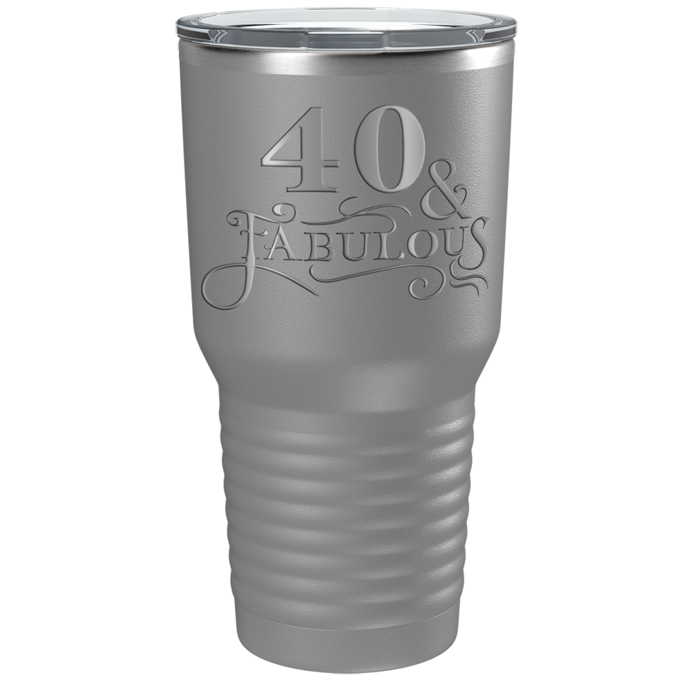 40 & Fabulous on Stainless Steel Birthday Tumbler