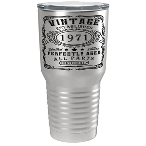 1971 Vintage Perfectly Aged 50th on Stainless Steel Tumbler