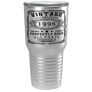 1996 Vintage Perfectly Aged 25th on Stainless Steel Tumbler