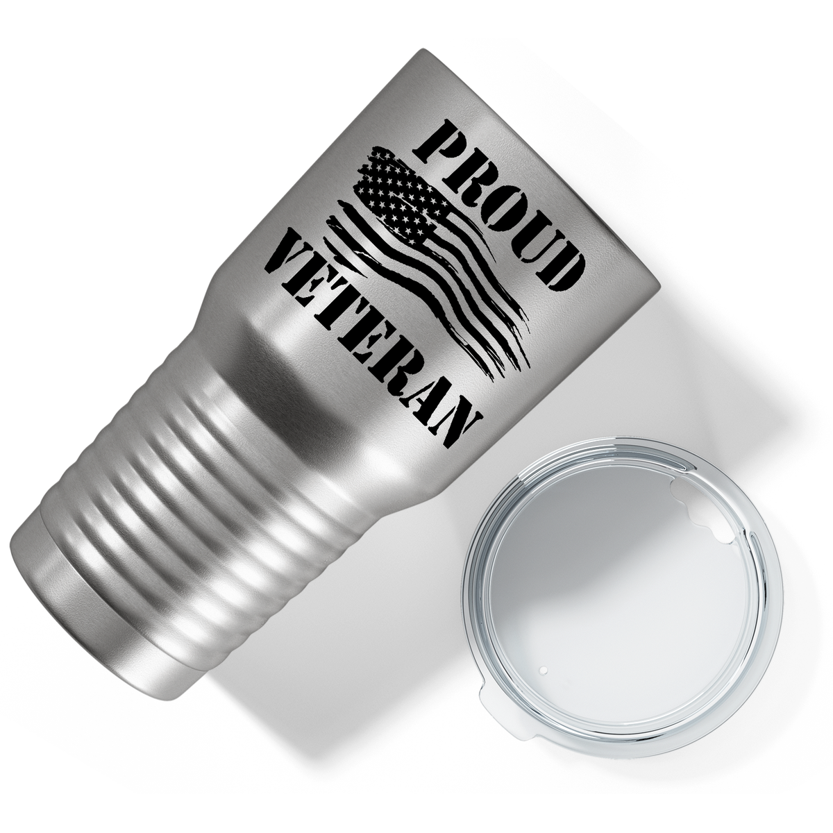 Proud Veteran on Stainless 30 oz Stainless Steel Tumbler