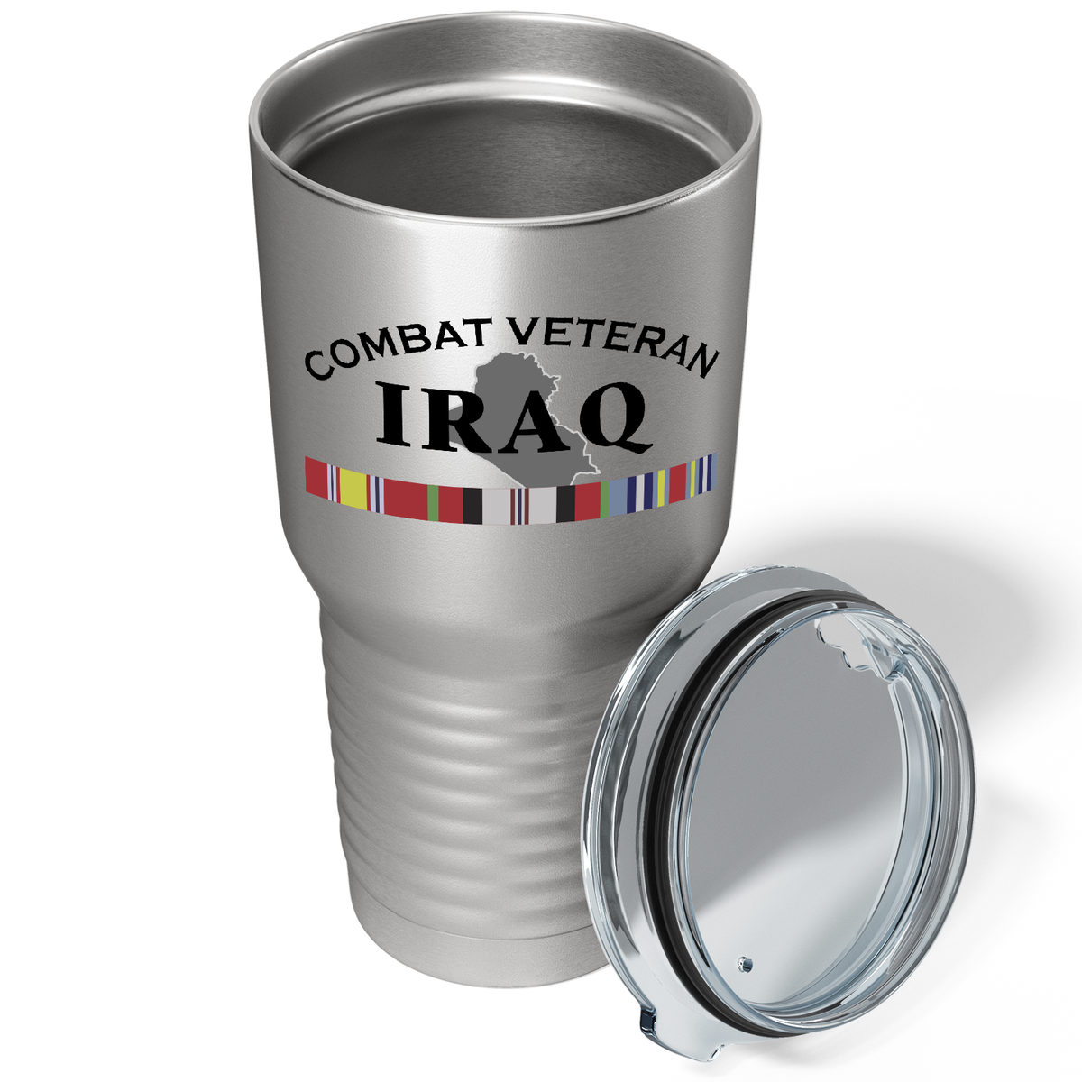 Combat Veteran Iraq on Stainless 30 oz Stainless Steel Tumbler