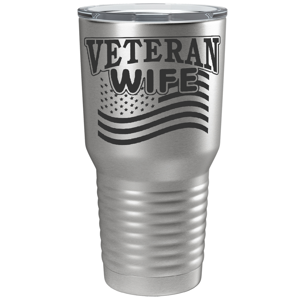 Veteran Wife on Stainless 30 oz Stainless Steel Tumbler