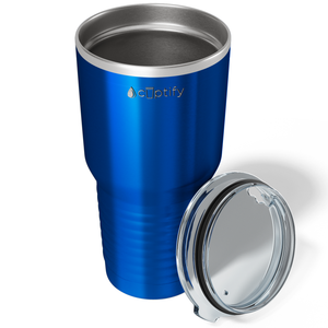 Blue Translucent 30oz Stainless Steel Tumbler