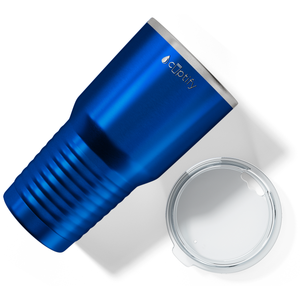 Blue Translucent 30oz Stainless Steel Tumbler