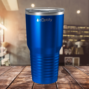 Blue Translucent 30oz Stainless Steel Tumbler