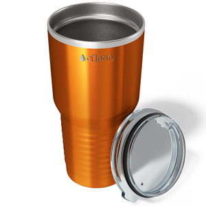 Orange Translucent 30oz Stainless Steel Tumbler