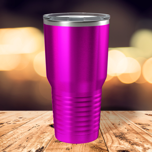 Custom Laser Engraved 30oz Pink Translucent Stainless Steel Tumbler