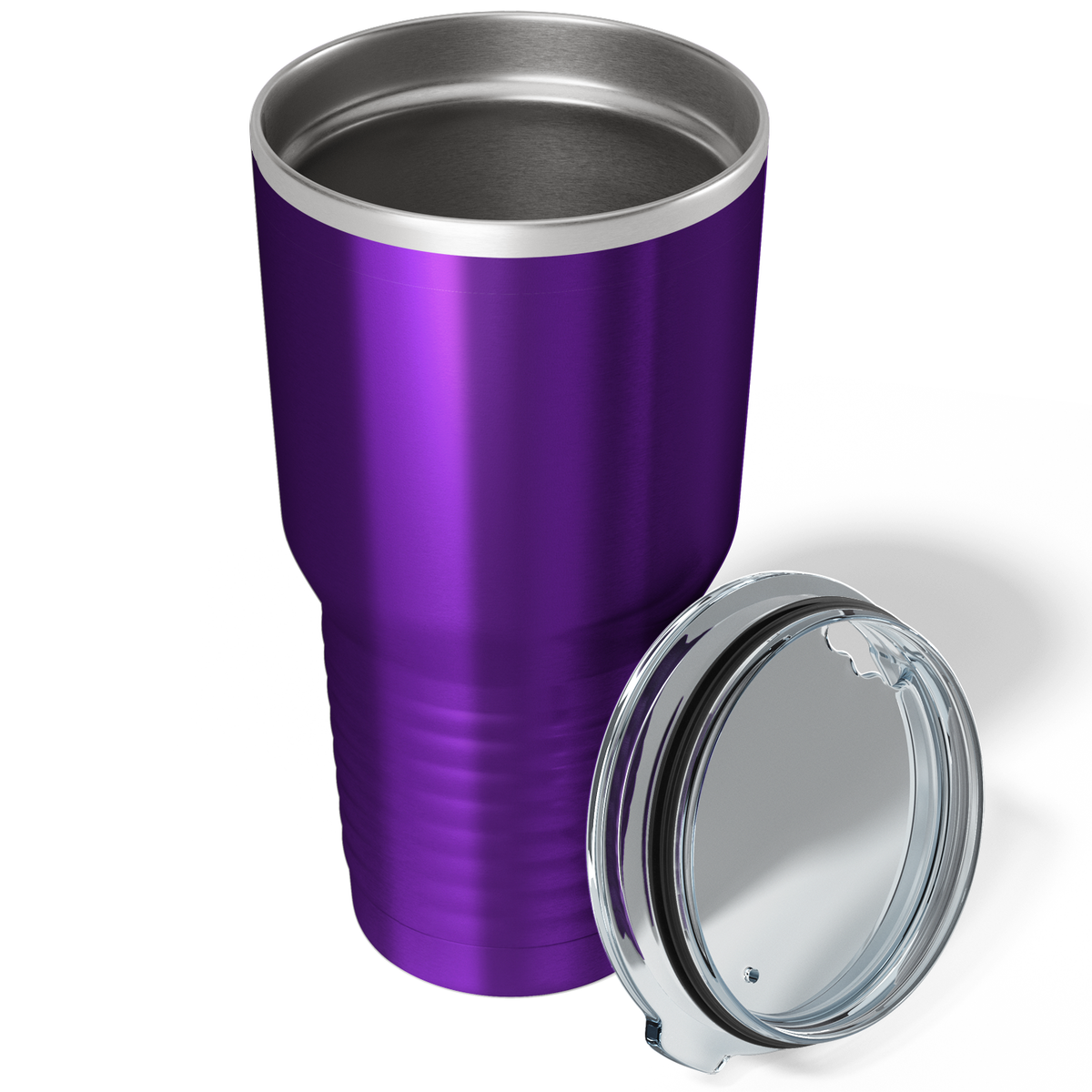 Custom Laser Engraved 30oz Purple Translucent Stainless Steel Tumbler