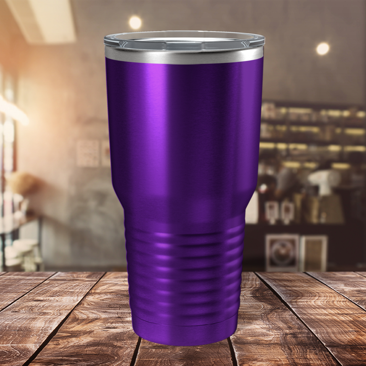 Custom Laser Engraved 30oz Purple Translucent Stainless Steel Tumbler