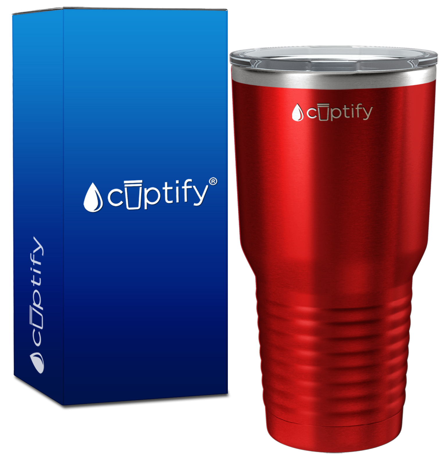 Red Translucent 30oz Stainless Steel Tumbler