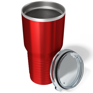 Custom Laser Engraved 30oz Red Translucent Stainless Steel Tumbler