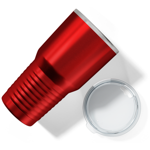 Custom Laser Engraved 30oz Red Translucent Stainless Steel Tumbler