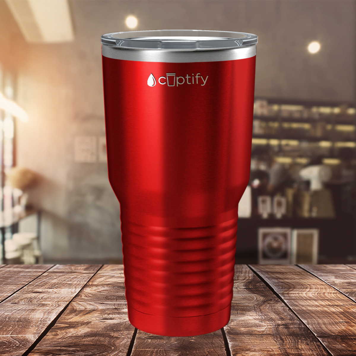 Red Translucent 30oz Stainless Steel Tumbler