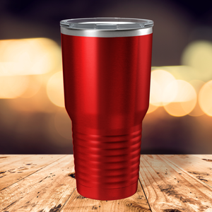 Custom Laser Engraved 30oz Red Translucent Stainless Steel Tumbler