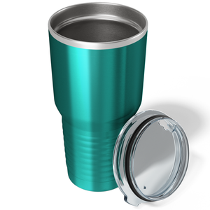 Custom Laser Engraved 30oz Teal Translucent Stainless Steel Tumbler