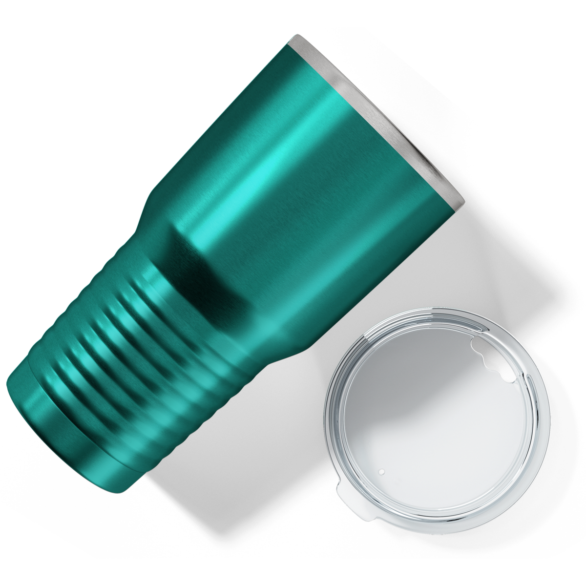 Custom Laser Engraved 30oz Teal Translucent Stainless Steel Tumbler