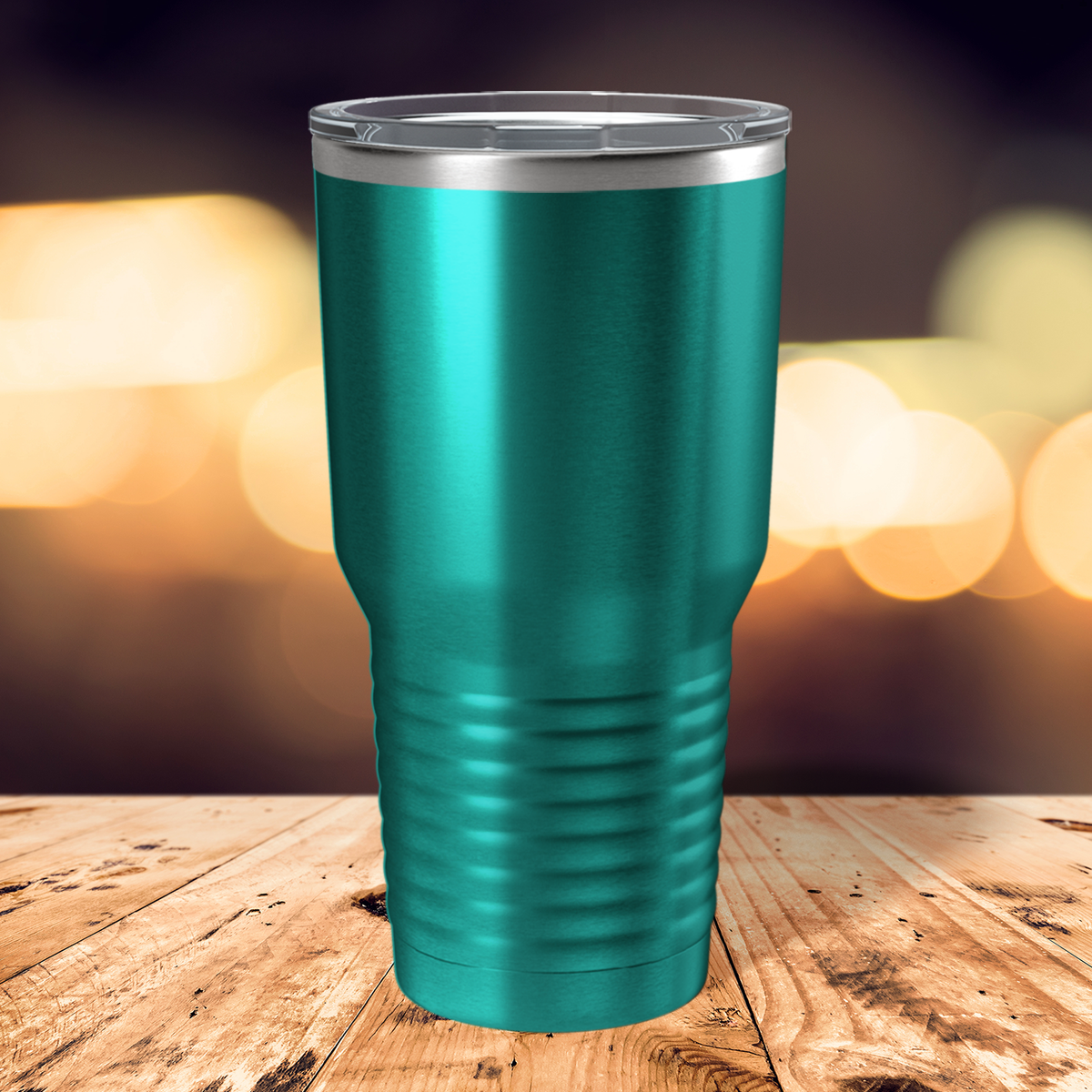 Custom Laser Engraved 30oz Teal Translucent Stainless Steel Tumbler