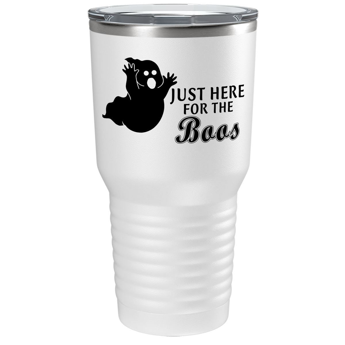 Just Here for the Boos on Stainless Steel Halloween Tumbler
