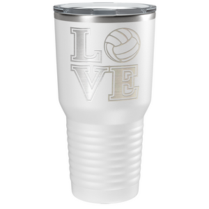 LOVE Volleyball Laser Engraved on Stainless Steel Volleyball Tumbler