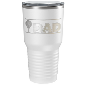 Golf Dad with Golf Ball Laser Engraved on Stainless Steel Golf Tumbler