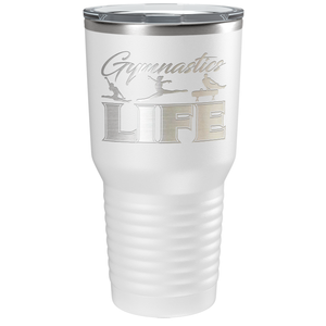 Gymnastics LIFE Silhouettes Laser Engraved on Stainless Steel Gymnastics Tumbler