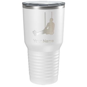 Personalized Male Gymnast Silhouette Laser Engraved on Stainless Steel Gymnastics Tumbler