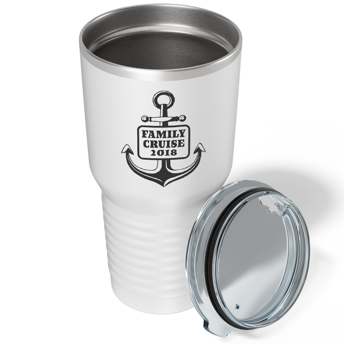 Family Cruise on White 30 oz Stainless Steel Tumbler