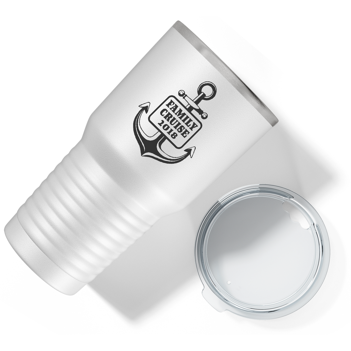 Family Cruise on White 30 oz Stainless Steel Tumbler