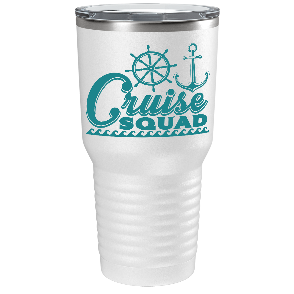 Cruise Squad on White 30 oz Stainless Steel Tumbler
