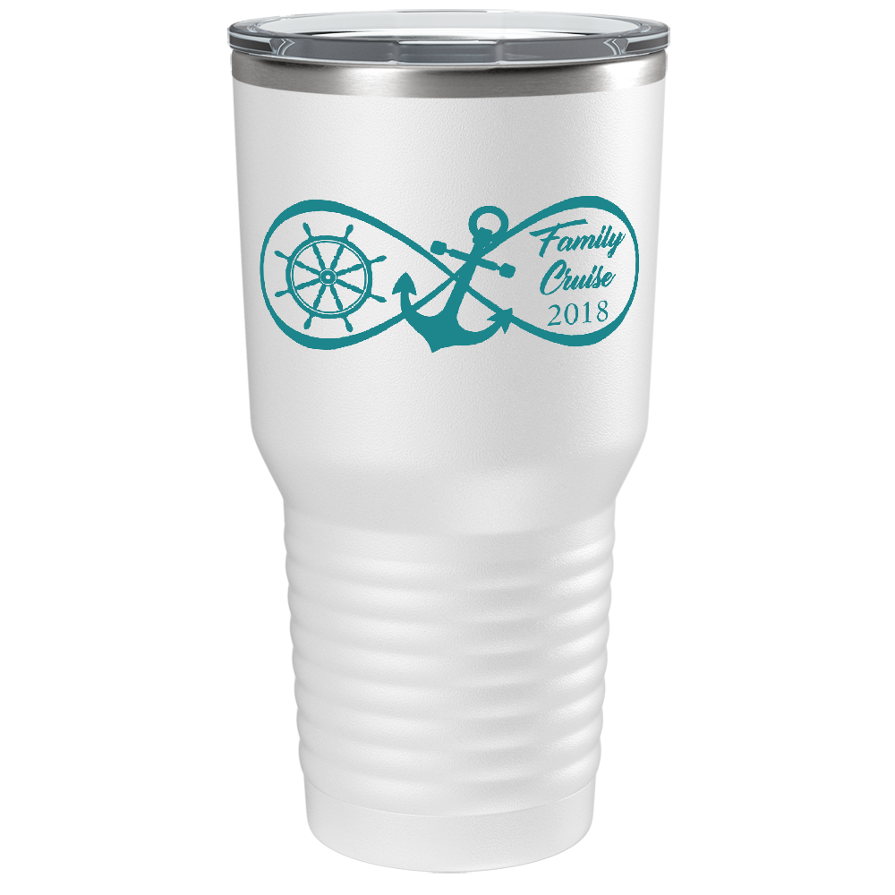 Infinity Love Family Cruise on White 30 oz Stainless Steel Tumbler