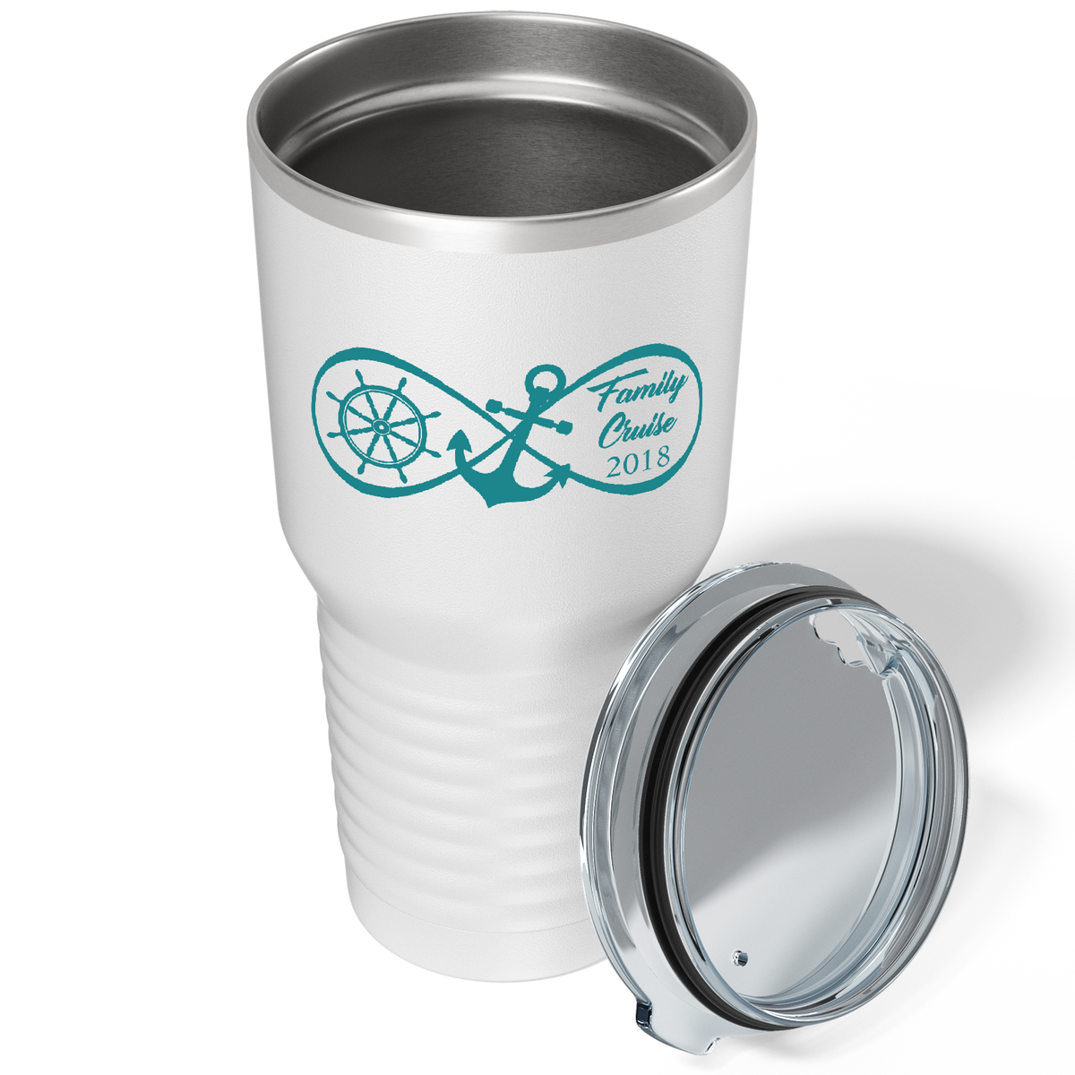 Infinity Love Family Cruise on White 30 oz Stainless Steel Tumbler