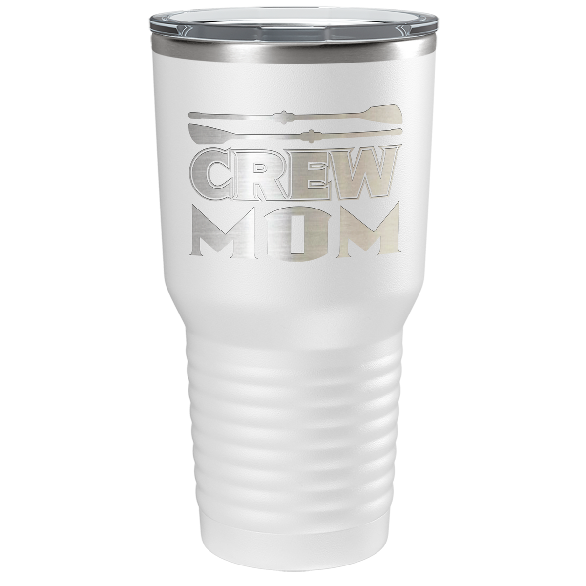 Crew Mom Laser Engraved on Stainless Steel Crew Tumbler