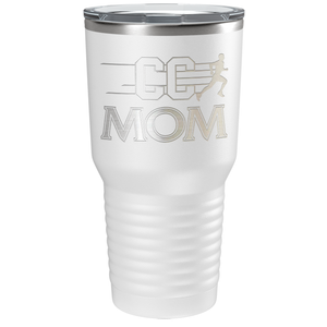Cross Country Mom Laser Engraved on Stainless Steel Cross Country Tumbler