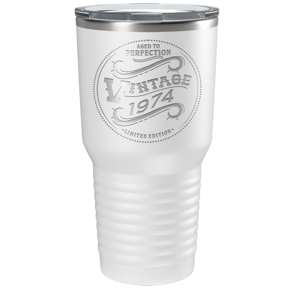 1974 Aged to Perfection Vintage 47th on Stainless Steel Tumbler