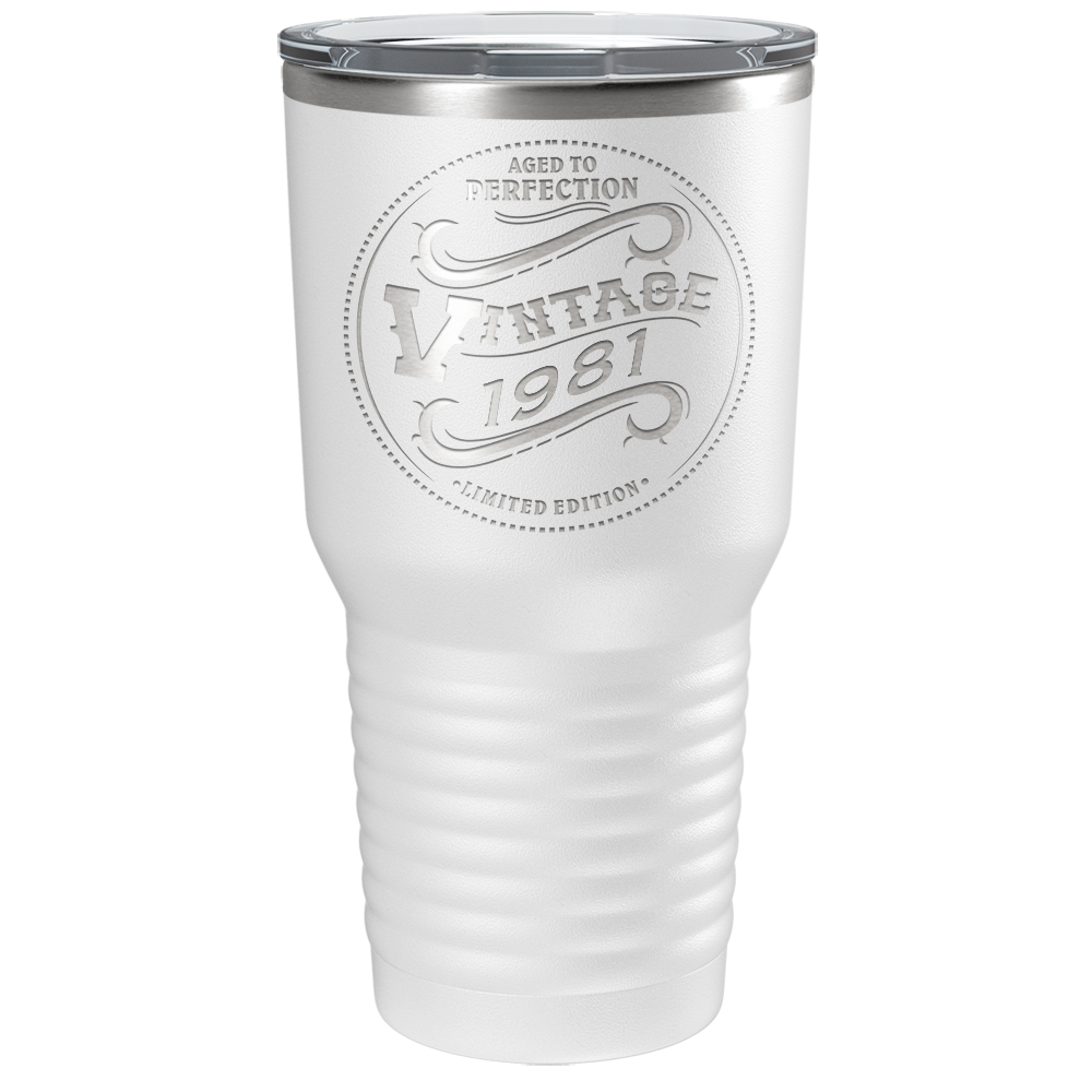 1981 Aged to Perfection Vintage 40th on Stainless Steel Tumbler