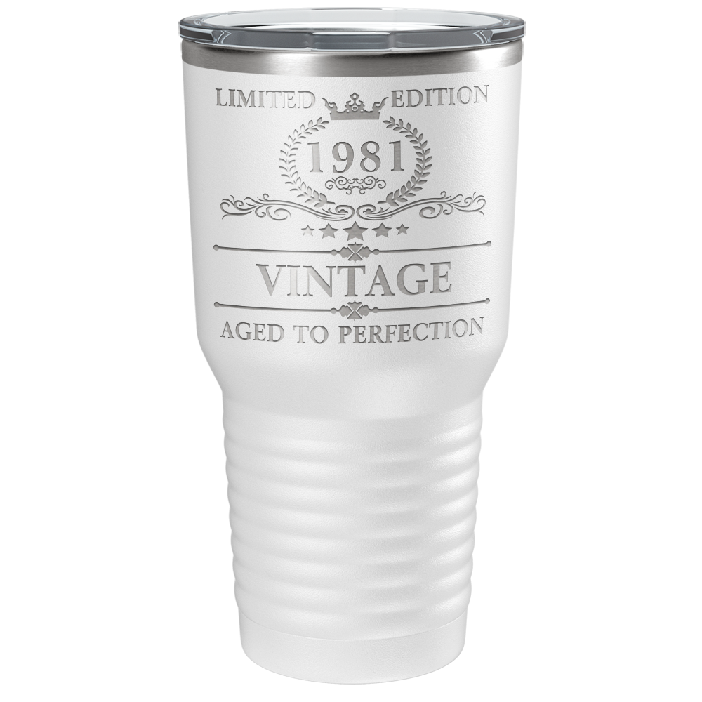 1981 Limited Edition Aged to Perfection 40th on Stainless Steel Tumbler