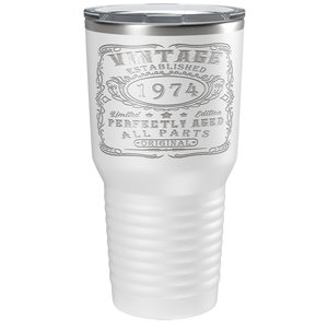 1974 Vintage Perfectly Aged 47th on Stainless Steel Tumbler