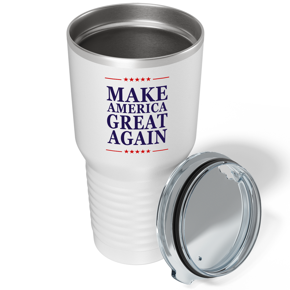 Make America Great Again MAGA on White 30 oz Political Tumbler