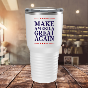 Make America Great Again MAGA on White 30 oz Political Tumbler