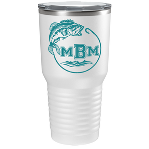 Fishing Monogram on Stainless Steel Fishing Tumbler