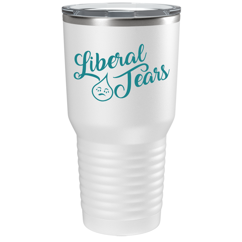 Liberal Tears Crying on White 30 oz Stainless Steel Tumbler