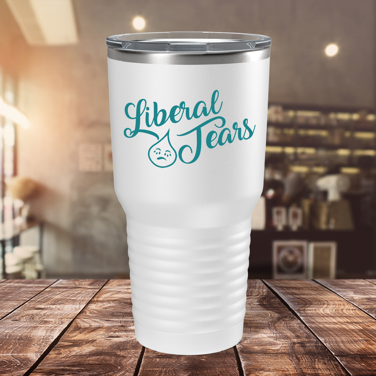 Liberal Tears Crying on White 30 oz Stainless Steel Tumbler