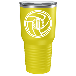 Monogram Volleyball on Stainless Steel Volleyball Tumbler